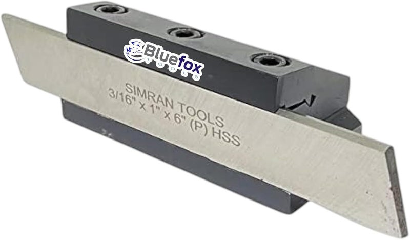 BLUE FOX Lathe Clamp Type Parting Cut Off Tool Holder 3/4" Shank With 3/16" x 1" x6" - Image 2